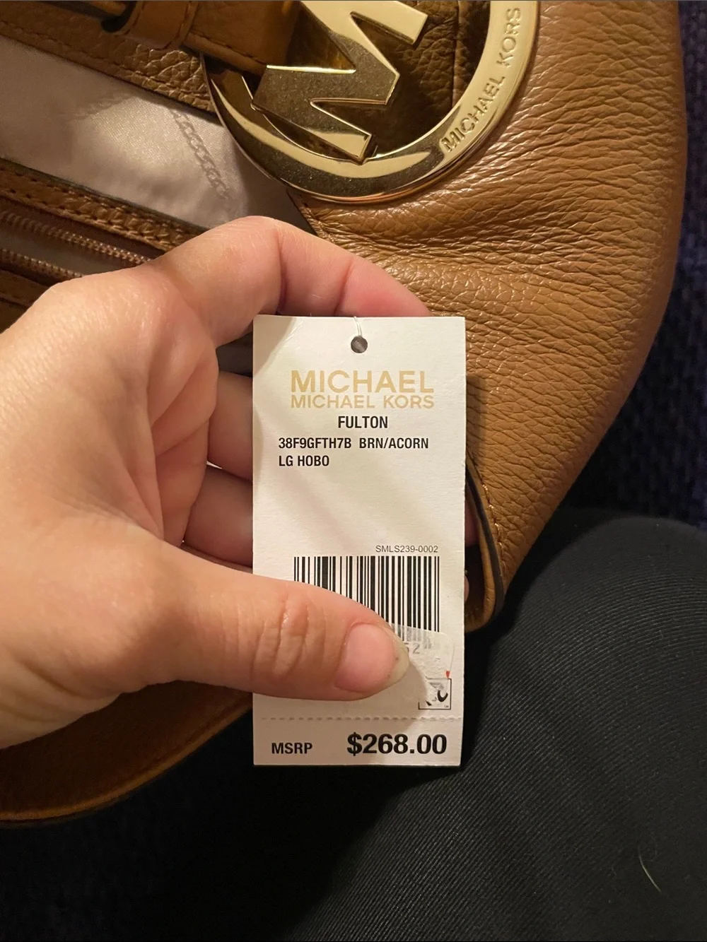 Michael Kors Brown & Orange Leather-Trim Hobo